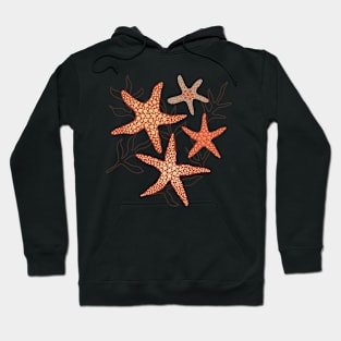 Sea stars - starfish fun in the ocean on green Hoodie